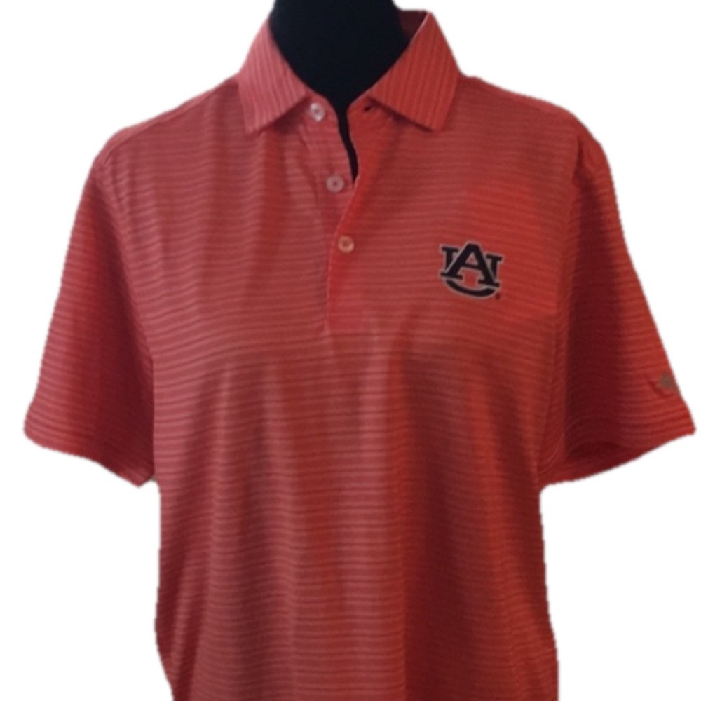 NWT Tommy Bahama Auburn Tigers Polo Shirt Small Orange Stripe NCAA Golf Resort